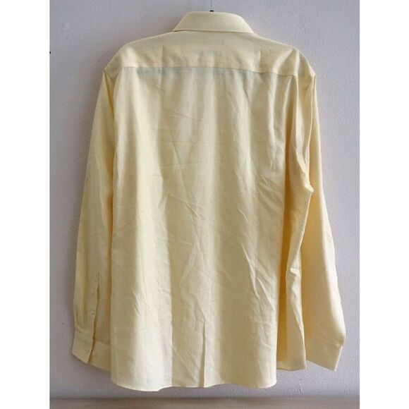 Michael Kors Men's Sz 17.5 34/35 Yellow Airsoft Non-Iron Performance Dress Shirt - Picture 2 of 5